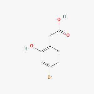 Chemical structure of 2-(4-Bromo-2-hydroxyphenyl)acetic acid
