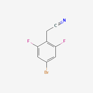 Chemical structure of 2-(4-Bromo-2,6-difluorophenyl)acetonitrile