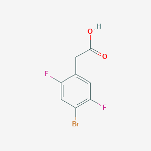 Chemical structure of 2-(4-Bromo-2,5-difluorophenyl)acetic acid
