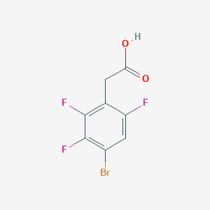 Chemical structure of 4-Bromo-2,3,6-trifluorophenylacetic acid