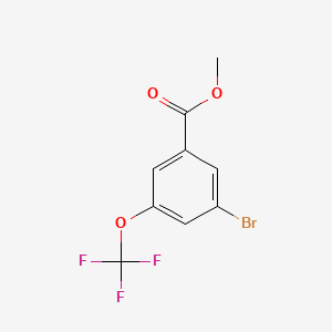 Chemical structure of 2-(4-Bromo-2-(trifluoromethoxy)phenyl)acetic acid