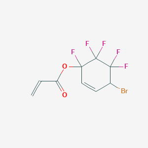 Chemical structure of 2-(4-bromo-2-(trifluoromethoxy)phenyl)-2,2-difluoroethan-1-ol