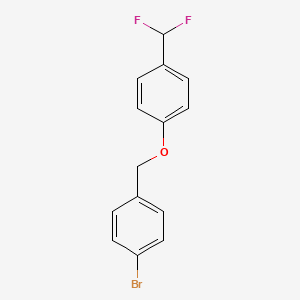 Chemical structure of 2-(4'-bromo-[1,1'-biphenyl]-4-yl)-2,2-difluoroethan-1-ol