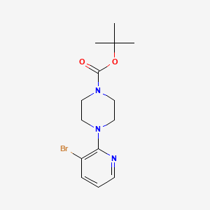Chemical structure of 2-(4-BOC-piperazin-1-yl)-3-bromopyridine
