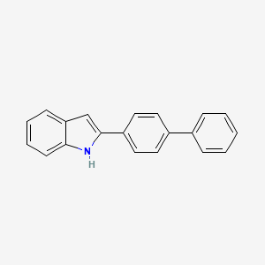 Chemical structure of 2-(4-Biphenylyl)indole