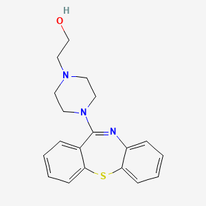 Chemical structure of 2-(4-benzo[b][1,4]benzothiazepin-6-ylpiperazin-1-yl)ethanol