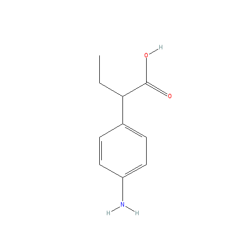 Chemical structure of 2-(4-Aminophenyl)butanoic acid