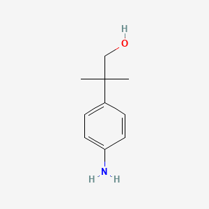 Chemical structure of 2-(4-Aminophenyl)-2-methylpropan-1-ol