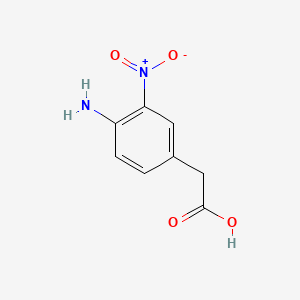 Chemical structure of 2-(4-Amino-3-nitrophenyl)acetic acid