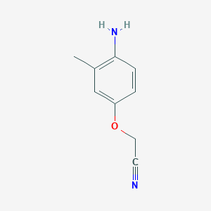 Chemical structure of 2-(4-Amino-3-methylphenoxy)acetonitrile