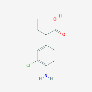 Chemical structure of 2-(4-Amino-3-chlorophenyl)butanoic acid