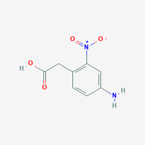 Chemical structure of 2-(4-Amino-2-nitrophenyl)acetic acid