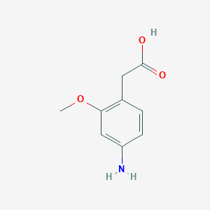 Chemical structure of 2-(4-Amino-2-methoxyphenyl)acetic acid