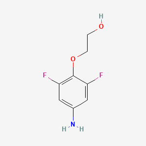 Chemical structure of 2-(4-Amino-2,6-difluorophenoxy)ethan-1-ol