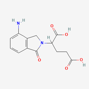 Chemical structure of 2-(4-Amino-1-oxoisoindolin-2-yl)pentanedioic acid