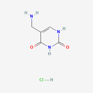 Chemical structure of (4-Amino-1H-pyrazol-1-YL)acetic acid hydrochloride