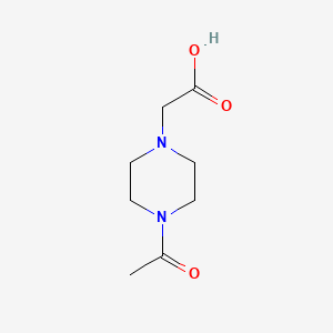 Chemical structure of 2-(4-Acetylpiperazin-1-yl)acetic acid