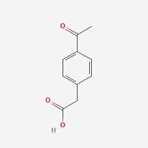 Chemical structure of 2-(4-Acetylphenyl)acetic acid