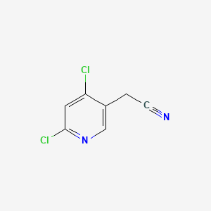 Chemical structure of 2-(4,6-Dichloropyridin-3-yl)acetonitrile