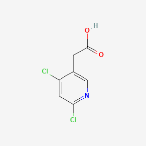 Chemical structure of 2-(4,6-dichloropyridin-3-yl)acetic acid