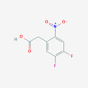 Chemical structure of 2-(4,5-Difluoro-2-nitrophenyl)acetic acid