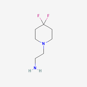 Chemical structure of 2-(4,4-Difluoropiperidin-1-yl)ethanamine