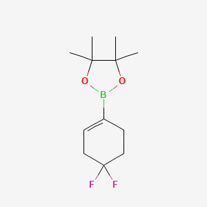 Chemical structure of 2-(4,4-Difluorocyclohex-1-en-1-yl)-4,4,5,5-tetramethyl-1,3,2-dioxaborolane