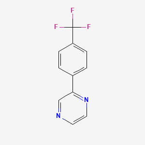 Chemical structure of 2-(4-(Trifluoromethyl)phenyl)pyrazine