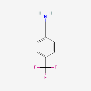 Chemical structure of 2-(4-(Trifluoromethyl)phenyl)propan-2-amine