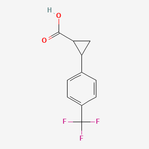 Chemical structure of 2-(4-(trifluoroMethyl)phenyl)cyclopropanecarboxylic acid