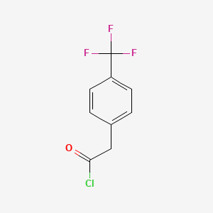 Chemical structure of 2-(4-(Trifluoromethyl)phenyl)acetyl chloride
