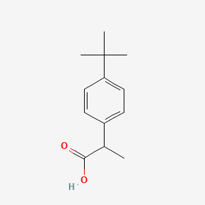 Chemical structure of 2-(4-Tert-butylphenyl)propanoic acid