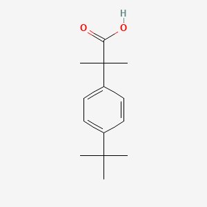 Chemical structure of 2-(4-Tert-butylphenyl)-2-methylpropanoic acid