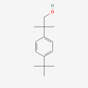 Chemical structure of 2-(4-(tert-butyl)phenyl)-2-methylpropan-1-ol