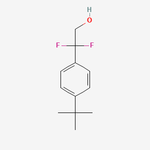 Chemical structure of 2-(4-(tert-butyl)phenyl)-2,2-difluoroethan-1-ol