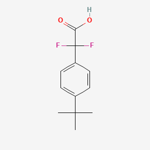 Chemical structure of 2-(4-(tert-butyl)phenyl)-2,2-difluoroacetic acid