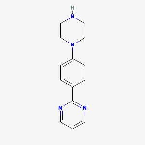 Chemical structure of 2-(4-(Piperazin-1-yl)phenyl)pyrimidine