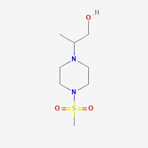 Chemical structure of 2-(4-(Methylsulfonyl)piperazin-1-yl)propan-1-ol