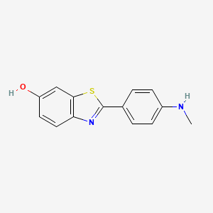 Chemical structure of 2-(4-(Methylamino)phenyl)benzo[d]thiazol-6-ol