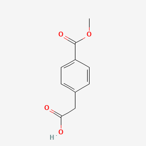 Chemical structure of 2-(4-(Methoxycarbonyl)phenyl)acetic acid