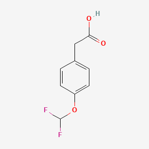 Chemical structure of 2-(4-(Difluoromethoxy)phenyl)acetic acid