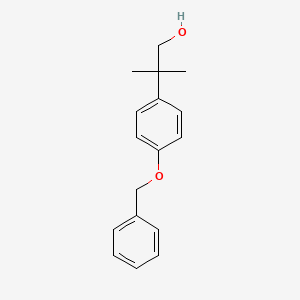 Chemical structure of 2-(4-(benzyloxy)phenyl)-2-methylpropan-1-ol