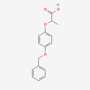 Chemical structure of 2-(4-(benzyloxy)phenoxy)propanoic acid