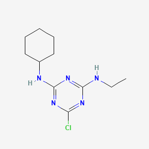 Chemical structure of 2-(4-(Azetidin-3-yl)piperazin-1-yl)pyrimidine hydrochloride