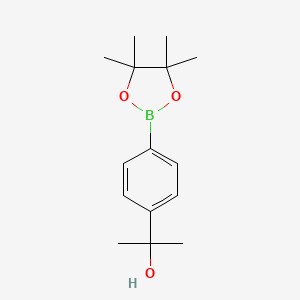 Chemical structure of 2-(4-(Tetramethyl-1,3,2-dioxaborolan-2-yl)phenyl)propan-2-ol