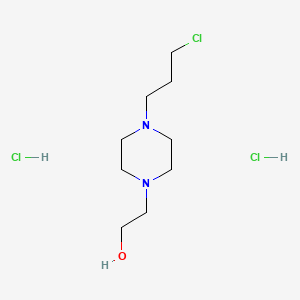 Chemical structure of 4-(3-Chloropropyl)piperazine-1-ethanol dihydrochloride