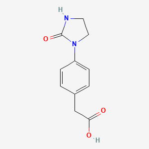 Chemical structure of 2-(4-(2-Oxoimidazolidin-1-yl)phenyl)acetic acid