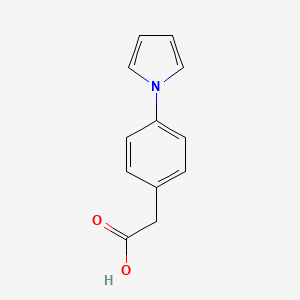 Chemical structure of Acetic acid, (p-(1-pyrrolyl)phenyl)-