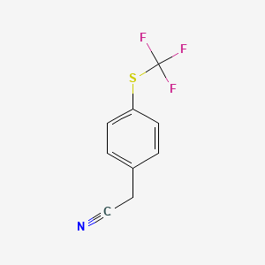 Chemical structure of 4-(Trifluoromethylthio)phenylacetonitrile