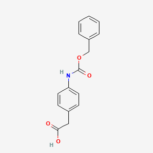 Chemical structure of (4-Benzyloxycarbonylaminophenyl)-acetic acid